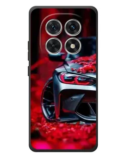 Чехол для Xiaomi Poco M8 с картинкой «Спортивная BMW и цветы»