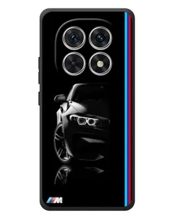 Чехол для Xiaomi Poco M8 с картинкой «Силуэт BMW в темноте»