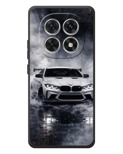 Чехол для Xiaomi Poco M8 с картинкой «BMW сквозь туман»