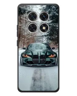 Чехол для Xiaomi Poco M8 с картинкой «BMW в зимнем лесу»