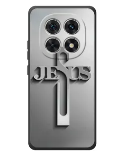 Чехол для Xiaomi Poco M8 с картинкой «Металлический крест Jesus»