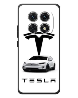 Чохол для Xiaomi Poco M8 з картинкою «Tesla White Style»