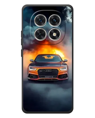 Чохол для Xiaomi Poco M8 з картинкою «Audi у вогняному диму»