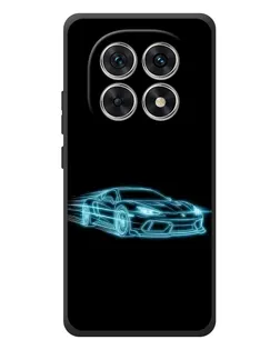 Чохол для Xiaomi Poco M8 з картинкою «Неоновий контур Lamborghini»