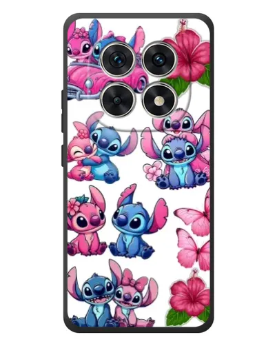 Чехол для Xiaomi Poco M8 с картинкой «Стикеры Stitch и Angel»