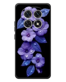 Чохол для Xiaomi Poco M8 з картинкою «Фіолетові квіти з росою»