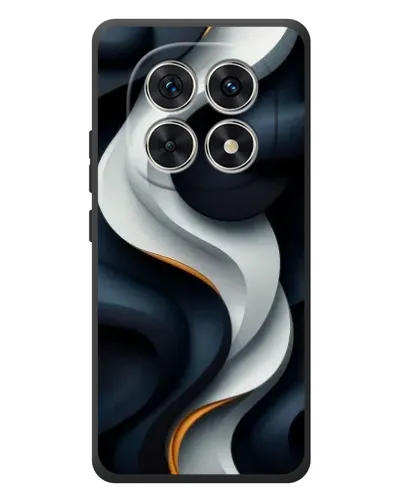 Чехол для Xiaomi Poco M8 с картинкой «Объемные черно-белые ленты» Чехол для Xiaomi Poco M8 с картинкой «Объемные черно-белые ленты»