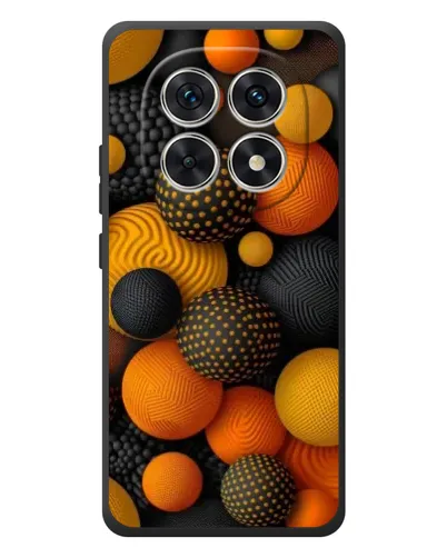 Чехол для Xiaomi Poco M8 с картинкой «Объемные оранжевые сферы» Чехол для Xiaomi Poco M8 с картинкой «Объемные оранжевые сферы»