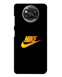 Чехол для Xiaomi POCO X3 Pro с картинкой «Золотой логотип Nike»