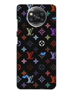 Чехол для Xiaomi POCO X3 Pro с картинкой «Цветная монограмма LV»