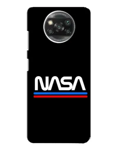 Чехол для Xiaomi POCO X3 Pro с картинкой «NASA — классика Red Blue»
