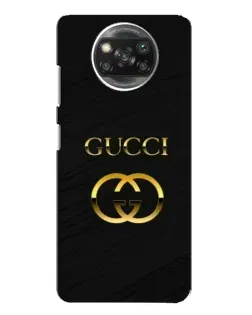 Чехол для Xiaomi POCO X3 Pro с картинкой «Золотой логотип Gucci»