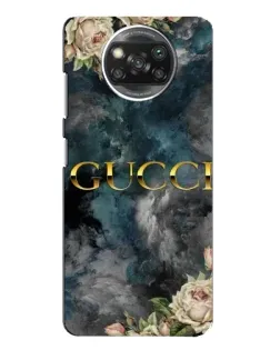 Чехол для Xiaomi POCO X3 Pro с картинкой «Абстрактные цветы Gucci»
