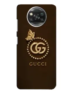 Чехол для Xiaomi POCO X3 Pro с картинкой «Gucci — золотая бабочка»