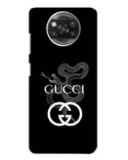 Чехол для Xiaomi POCO X3 Pro с картинкой «Gucci — серебряная змея»