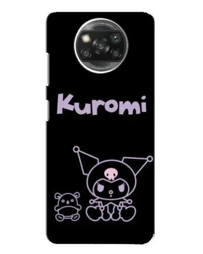 Чехол для Xiaomi POCO X3 Pro с картинкой «Kuromi — черный минимализм»