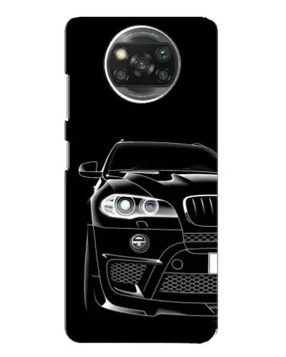 Чехол для Xiaomi POCO X3 Pro с картинкой «Темный силуэт BMW»