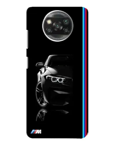 Чехол для Xiaomi POCO X3 Pro с картинкой «Силуэт BMW в темноте»