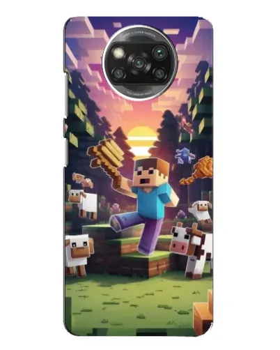 Чехол для Xiaomi POCO X3 Pro с картинкой «Стив на ферме» Чехол для Xiaomi POCO X3 Pro с картинкой «Стив на ферме»