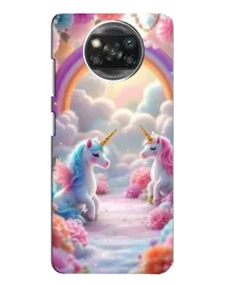 Чехол для Xiaomi POCO X3 Pro с картинкой «Радуга и единороги»