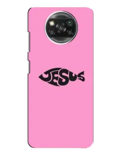 Чехол для Xiaomi POCO X3 Pro с картинкой «Розовый символ  Jesus»