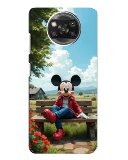 Чехол для Xiaomi POCO X3 Pro с картинкой «Микки на скамейке»