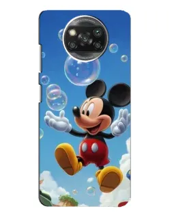 Чехол для Xiaomi POCO X3 Pro с картинкой «Mickey и мыльные пузыри»
