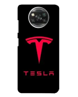Чехол для Xiaomi POCO X3 Pro с картинкой «Tesla Red Logo»
