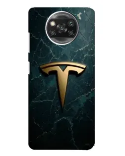 Чехол для Xiaomi POCO X3 Pro с картинкой «Мраморная Tesla Gold»