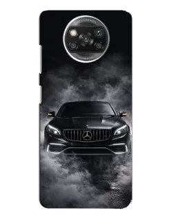 Чехол для Xiaomi POCO X3 Pro с картинкой «Mercedes в дыму»