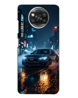 Чехол для Xiaomi POCO X3 Pro с картинкой «Ночной город и Audi»