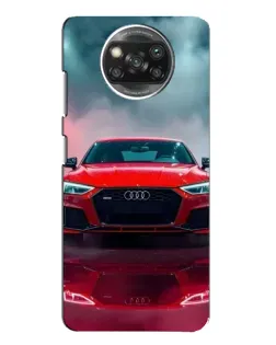 Чехол для Xiaomi POCO X3 Pro с картинкой «Audi RS — красный стиль»