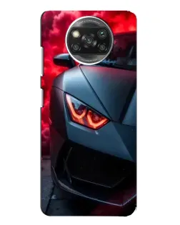 Чехол для Xiaomi POCO X3 Pro с картинкой «Lamborghini красное сияние»
