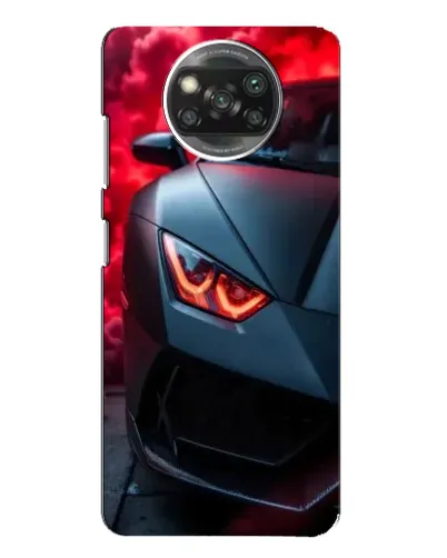 Чехол для Xiaomi POCO X3 Pro с картинкой «Lamborghini красное сияние»