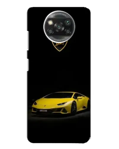 Чехол для Xiaomi POCO X3 Pro с картинкой «Lamborghini желтый акцент»