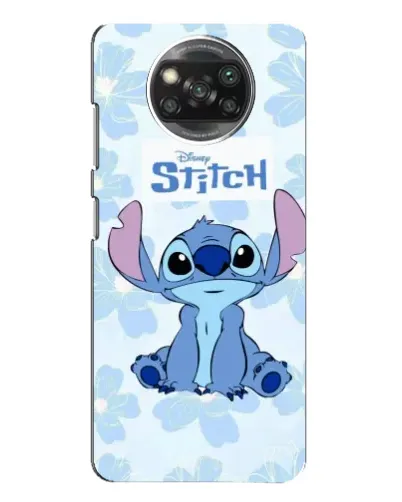 Чехол для Xiaomi POCO X3 Pro с картинкой «Stitch среди цветов»