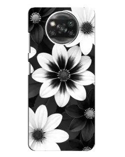 Чехол для Xiaomi POCO X3 Pro с картинкой «Монохромные астры»