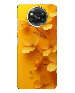 Чехол для Xiaomi POCO X3 Pro с картинкой «Золотые лепестки»