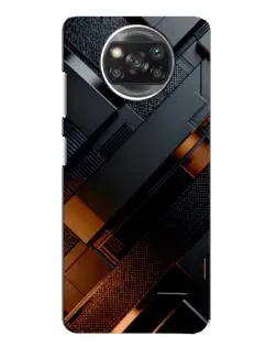 Чехол для Xiaomi POCO X3 Pro с картинкой «Черные геометрические блоки»