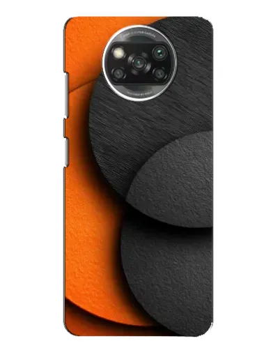 Чехол для Xiaomi POCO X3 Pro с картинкой «Геометрия оранжевых кругов»