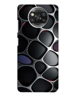 Чехол для Xiaomi POCO X3 Pro с картинкой «Объемная темная решетка»