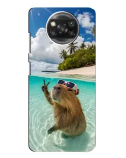 Чохол для Xiaomi POCO X3 Pro з картинкою «Капібара на морі»
