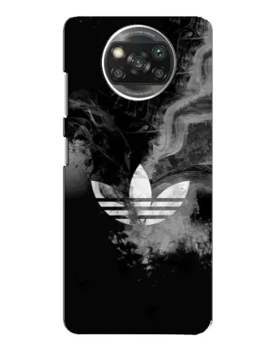 Чехол для Xiaomi POCO X3 с картинкой «Абстрактный дым Adidas»