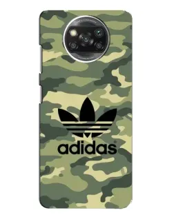 Чехол для Xiaomi POCO X3 с картинкой «Милитари стиль Adidas»