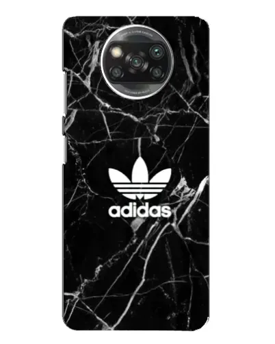 Чехол для Xiaomi POCO X3 с картинкой «Белый мрамор Adidas»