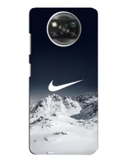 Чехол для Xiaomi POCO X3 с картинкой «Nike — зимние горы» Чехол для Xiaomi POCO X3 с картинкой «Nike — зимние горы»