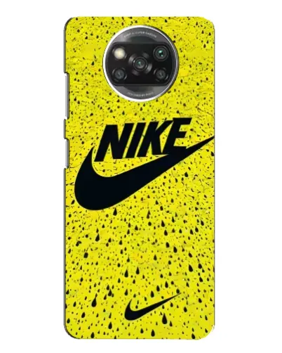 Чехол для Xiaomi POCO X3 с картинкой «Желтый текстурный Nike» Чехол для Xiaomi POCO X3 с картинкой «Желтый текстурный Nike»