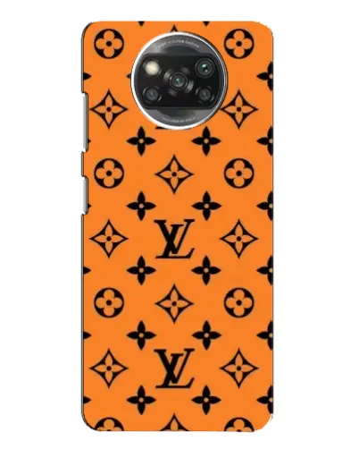 Чехол для Xiaomi POCO X3 с картинкой «Оранжевый стиль LV»