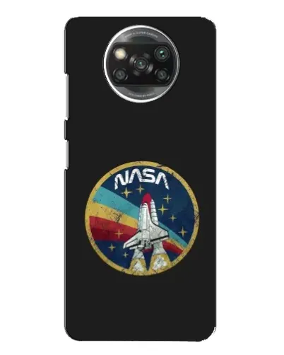 Чехол для Xiaomi POCO X3 с картинкой «NASA — эмблема миссии»