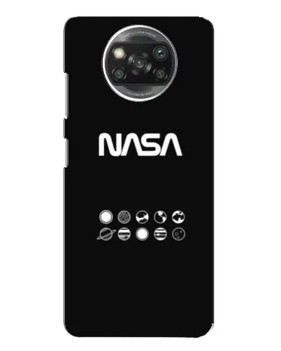 Чехол для Xiaomi POCO X3 с картинкой «NASA — технический принт»